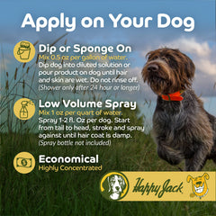 Happy Jack Kennel Dip control de 30 días para pulgas y garrapatas
