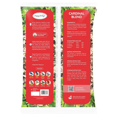 Happy Wings Cardinal Blend, semillas de girasol y cártamo, ideal para atraer aves del exterior.
