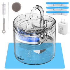 Fuente HAPUP para gatos con tanque de 61 oz, agua fresca y relleno sencillo.