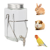 HardcorePet bebedero de vidrio para mascotas, relleno y limpieza fáciles.
