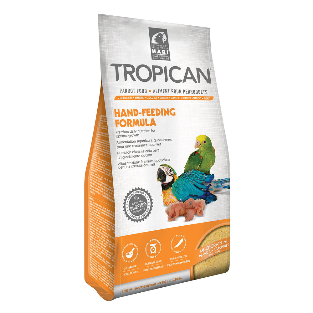 Hari Tropican: fórmula para alimentar aves a mano, facilita mezcla suave y nutrición para crías