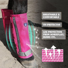 Bandas reflectantes de Harrison Howard para mayor seguridad en poca luz.