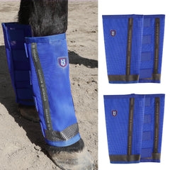 Harrison Howard botas anti moscas ajuste suelto azul Signature Cob para caballos, libertad de movimiento