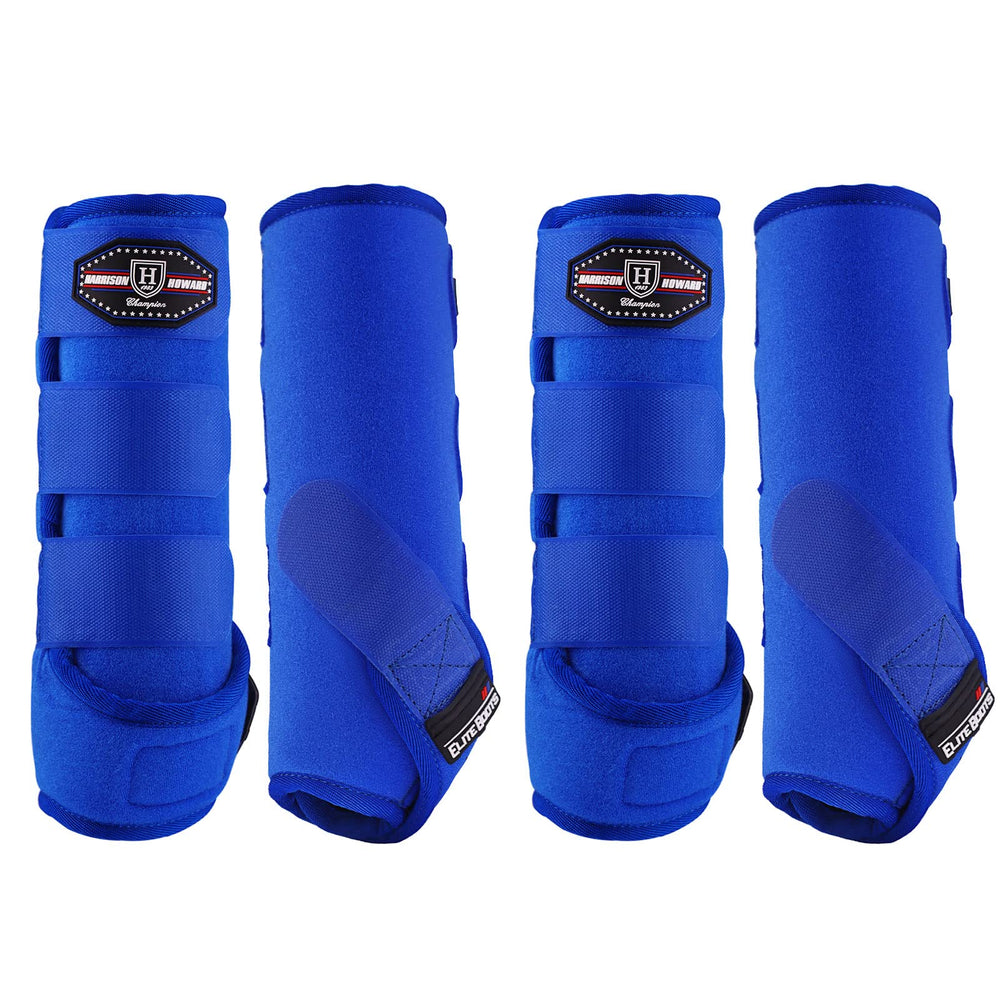 Botas delanteras Harrison Howard con amortiguación para protección de las patas durante el entrenamiento.