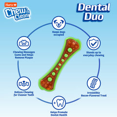 Hartz Chew 'n Clean Duo centro tocino sabroso ofrece snack integrado.
