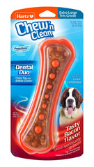 Hartz Chew 'n Clean Duo exterior de nylon resistente para masticadores moderados.