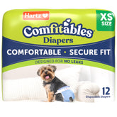 Hartz Comfitables XS, paquete de 12 pañales para perros pequeños, uso diario
