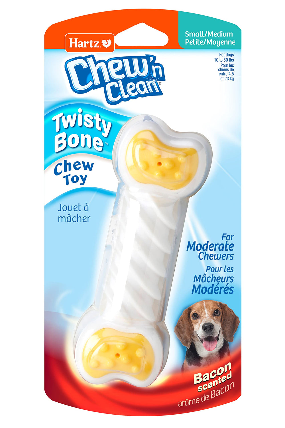 Hartz mordedor Hueso Torcido Tocino para perros pequeños, ideal para masticar