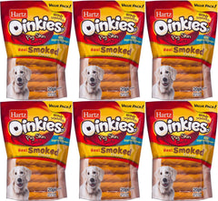 Hartz Oinkies piel de cerdo ahumada: snack natural para perros activos.