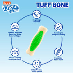Hartz Tuff Bone Extra Grande, enfoque de juguete dental para perros grandes.