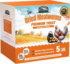 Lombrices secas Hatortop, primer plano, fuente proteica para pollos y aves.