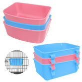 Feeder hautllaif colgante azul para comida y agua de aves y roedores.