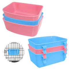 Feeder hautllaif colgante azul para comida y agua de aves y roedores.