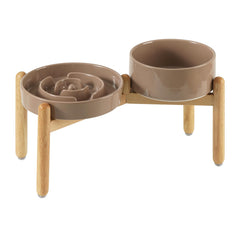 Havniva cerámica cuenco lento para perros, capacidad 1-2 tazas para comer despacio.