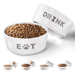 HB Design Co. cuenco cerámico para perro con base antideslizante, ideal para comidas diarias.