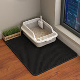 HCY&WLD alfombrilla para arena de gatos doble capa, captura restos y evita derrames