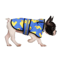 HDE chaqueta impermeable para perros con capucha reflectante, ideal para días lluviosos.