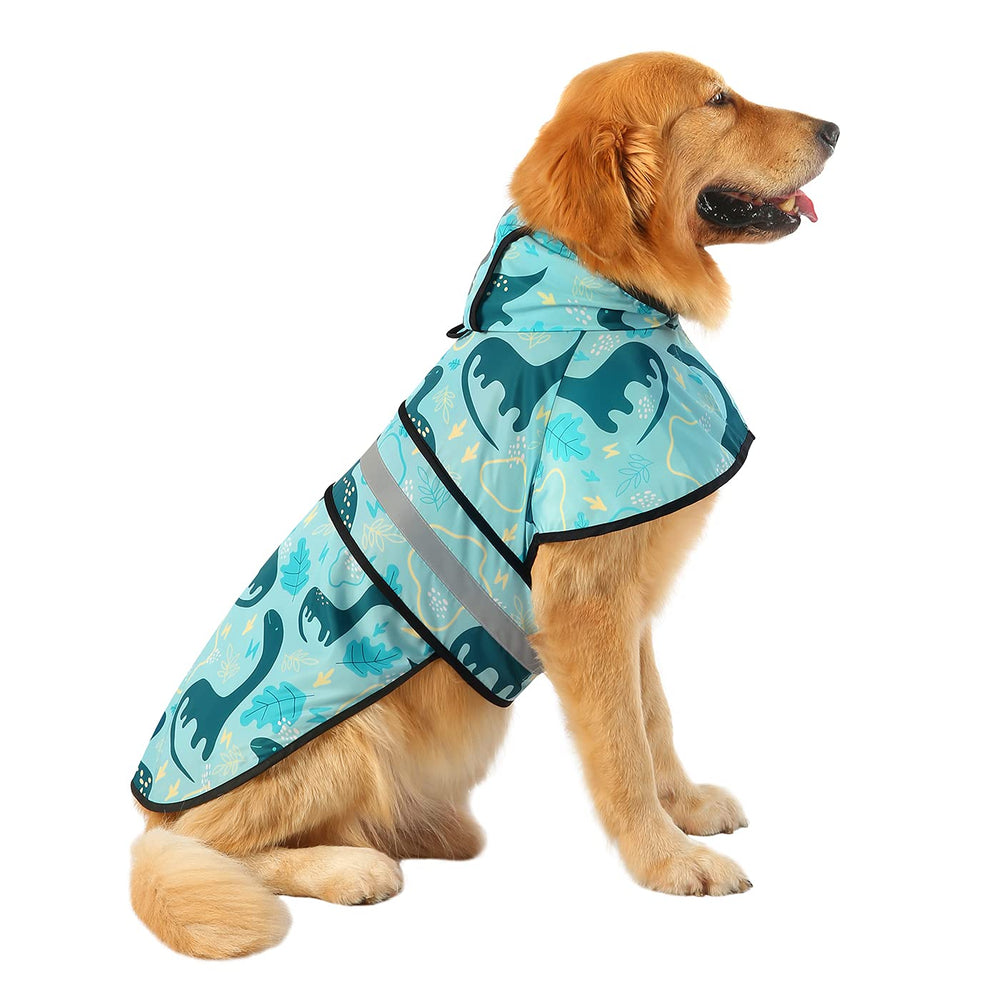 HDE poncho dinosaurio para perros, protege de la lluvia y mantiene la diversión.