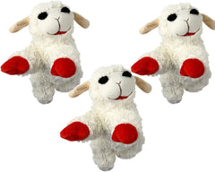 HDP Lambchop, juguete peluche para perros de 10 pulgadas con sonajero para juego suave