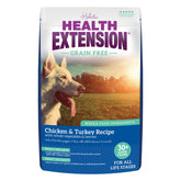 Health Extension bolsa-frente muestra proteína magra de pollo y pavo para músculos fuertes.