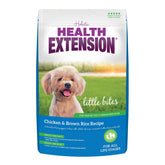 Health Extension Little Bites croqueta pequeña para perros; apoyo digestivo suave.