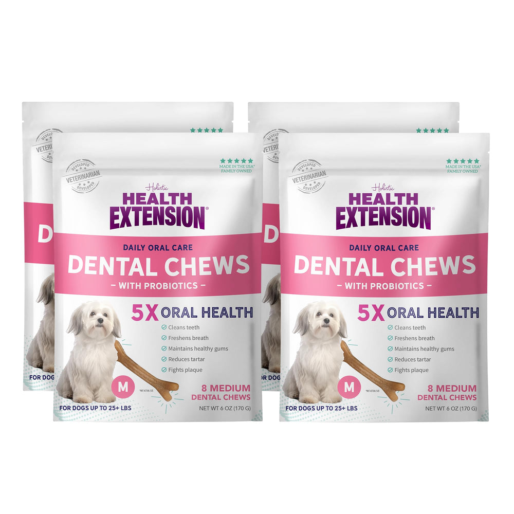 Health Extension Probiotic Bones para perros: hueso dental alargado para limpieza