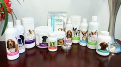 Healthy Breeds Shih Tzu Avena Aloe Shampoo, etiqueta clara, fórmula hipoalergénica para piel sensible.