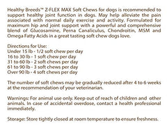 Gomitas para perro Healthy Breeds Z-Flex Max, sabrosas y fáciles de dar.