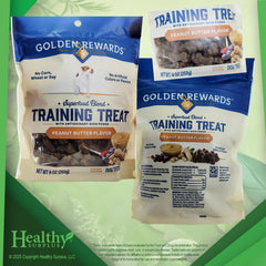 Healthy Surplus Golden Rewards, galletas de mantequilla de maní para sesiones de adiestramiento.