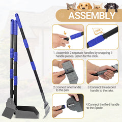 Heeyoo mango ajustable de acero inoxidable para alcance ergonómico