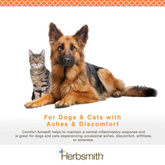 Herbsmith Comfort Aches: envase con 270 tabletas, opción práctica para el cuidado de mascotas
