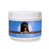 Herbsmith Milk Thistle orgánico en bote de 500 g, apoyo hepático para mascotas.