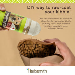 Textura crujiente de Herbsmith Sazon Kibble para croquetas más atractivas.