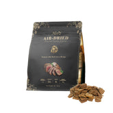 Herz comida para perros deshidratada al aire, envase visible y fácil de almacenar.