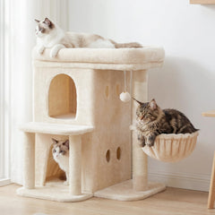 Heybly arbol gato condos dobles para privacidad y relajación