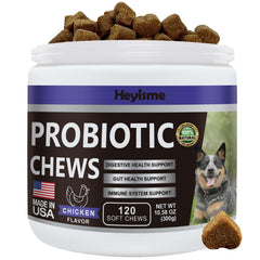 HEYISME probióticos para perros: balance de la flora intestinal y digestión.