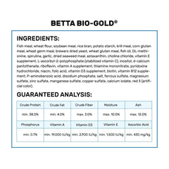 Pellets de proteína premium de Hikari Betta Bio-Gold para bettas.