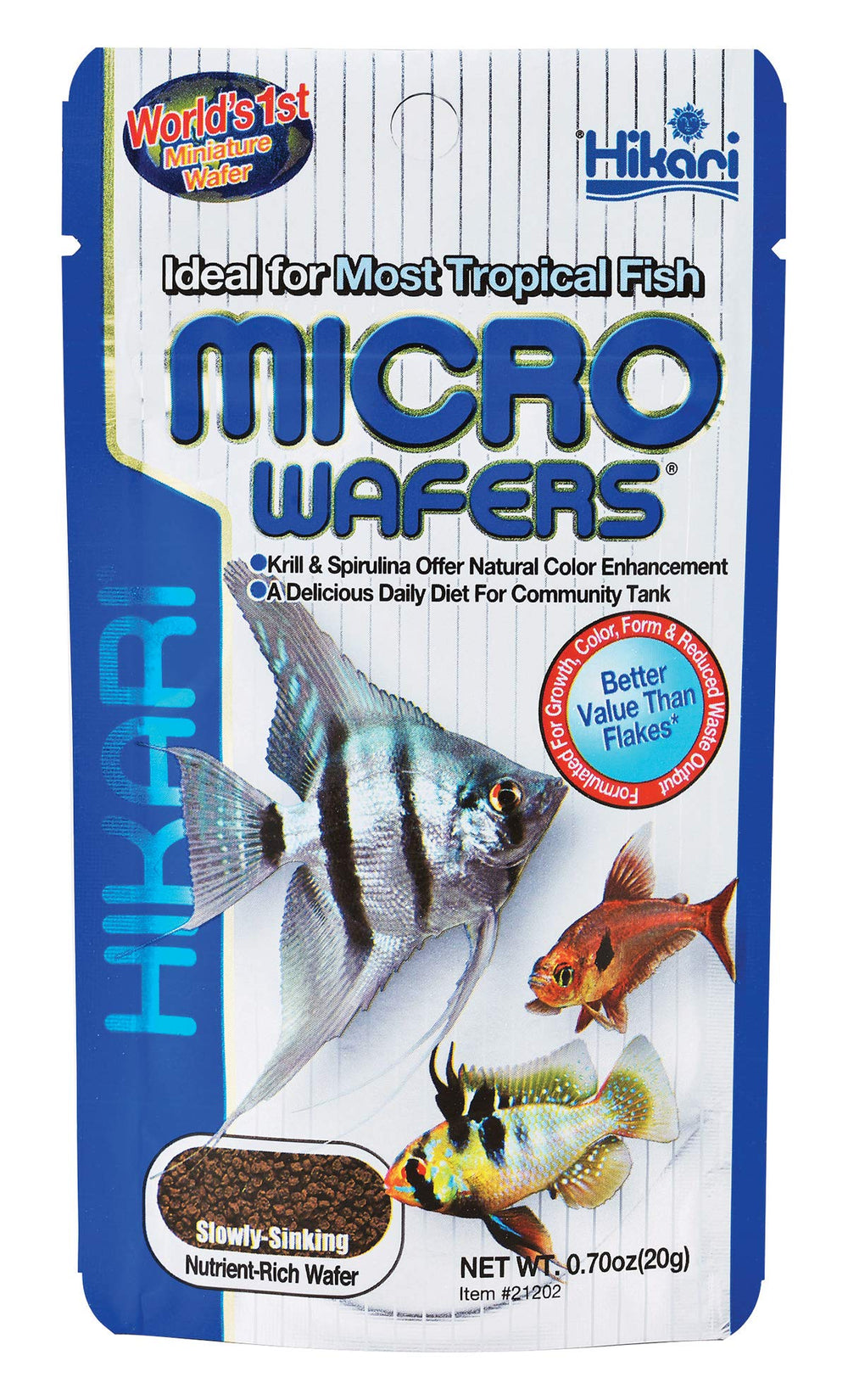 Hikari Micro Wafers: empaque frontal para una selección rápida.