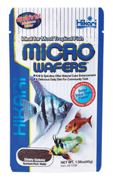 Hikari Obleas Micro, envase en primer plano, alimento balanceado para peces.