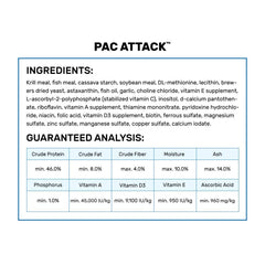 Hikari Pac Attack: etiqueta nutricional detallada y clara