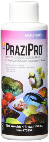 Hikari Prazipro, bote de 4 oz para tratamiento de parásitos en acuario.