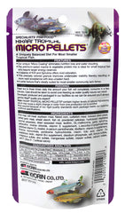 Pellets de Hikari para peces tropicales en acuario pequeño