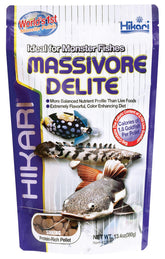 Hikari Tropical Massivore Delite granulado poroso para alimentación diaria de peces carnívoros.