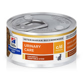 Hill's c/d Multicare: lata estofado de pollo y verduras para salud urinaria felina.