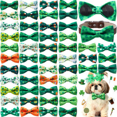 Hillban lazo para collar de perro con tréboles, ideal para fiestas de San Patricio