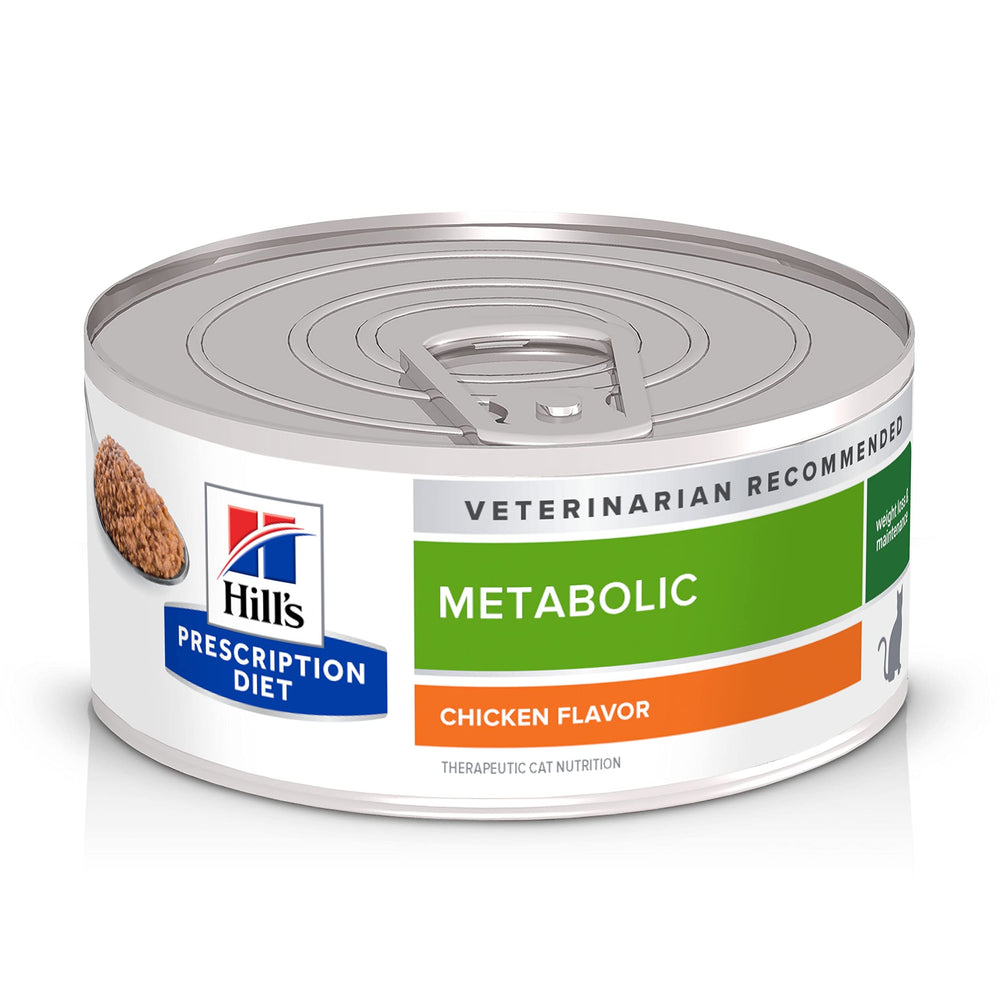 Hill's Prescription Diet Metabolic, lata de pollo: ayuda a gestionar el peso del gato.