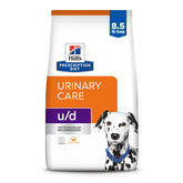 Hill's Prescription Diet ud bolsa-alimento-seco para perro con enfoque urinario y sabor a pollo.