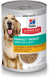 Hill's Science Diet lata-pollo-verduras-12oz para control de peso en perros adultos