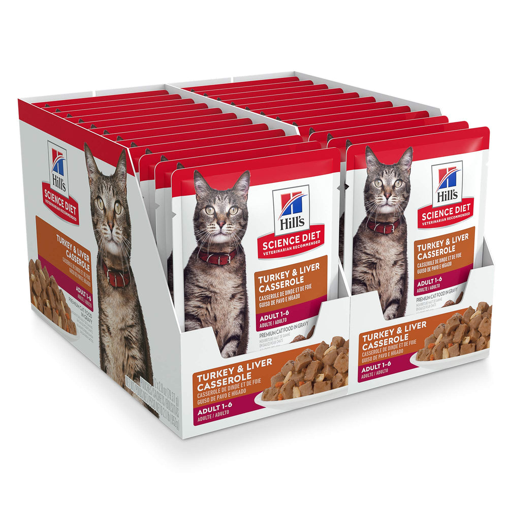 Hill's Science Diet Adult 1-6 con pavo y hígado en cazuela para energía diaria.