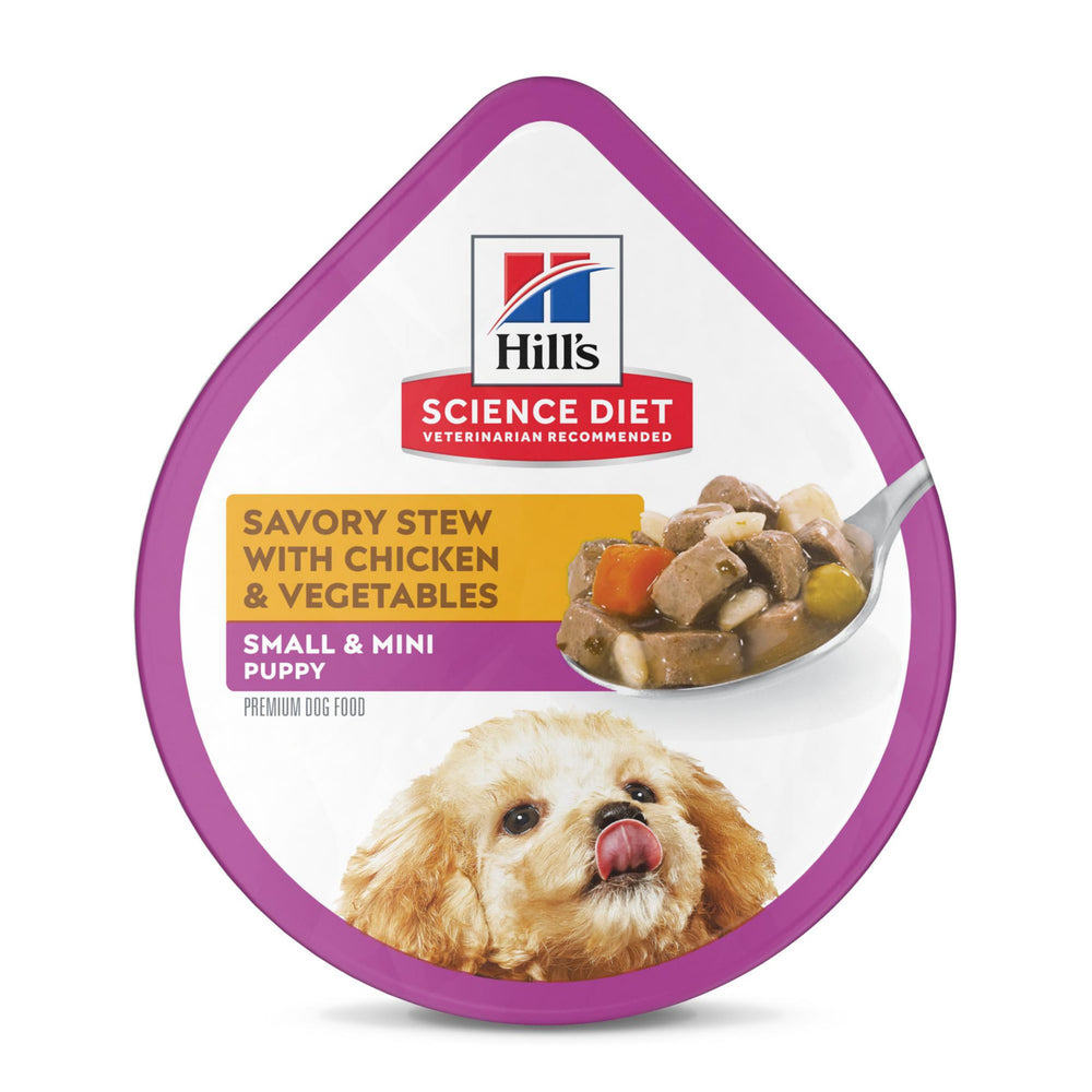 Hill's Science Diet Cachorro Pequeño – bandeja pollo y verduras, apoyo nutricional diario